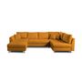 Voir la diapositive 6 : LISA DESIGN Rune - canapé panoramique - avec pouf d'appoint - 7 places - style scandinave - droit