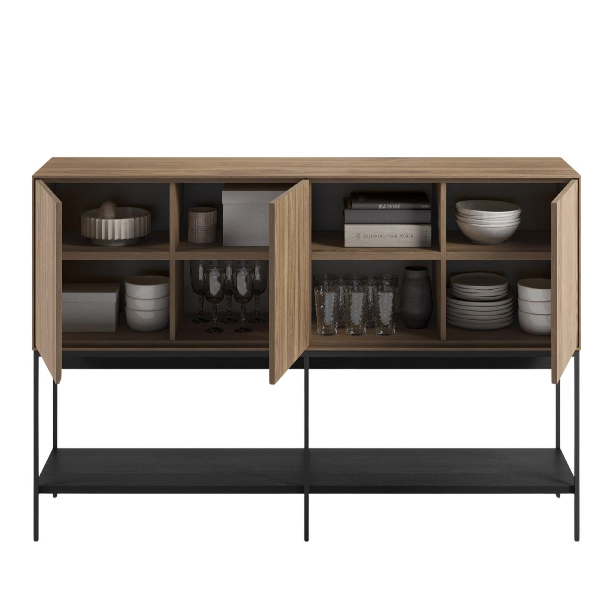 Voir la diapositive 6 : CASANOVA PARIS Tia - buffet 180cm en mélamine chêne clair