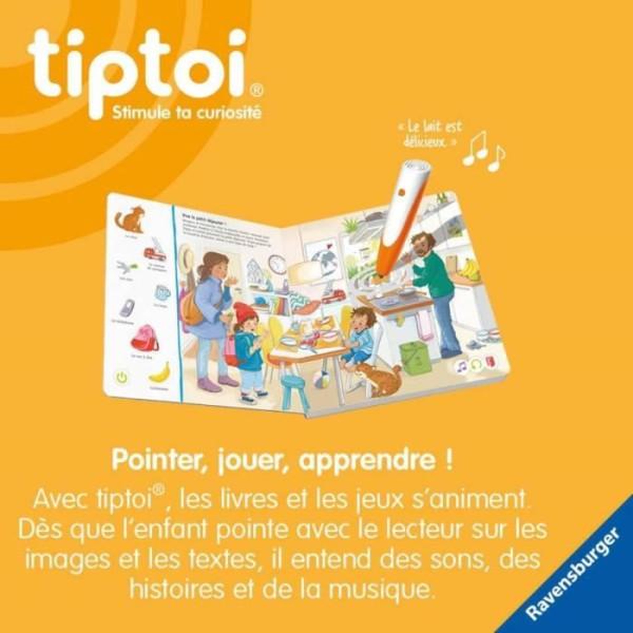 Voir la diapositive 3 : RAVENSBURGER tiptoi Lecteur stylo interactif, 00178, A partir de 2 ans, Ravensburger