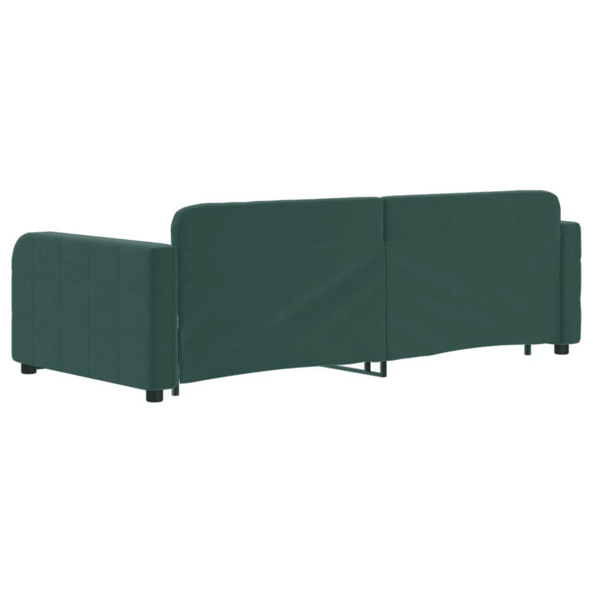VIDAXL Lit de jour avec gigogne sans matelas vert fonce 90x200 cm