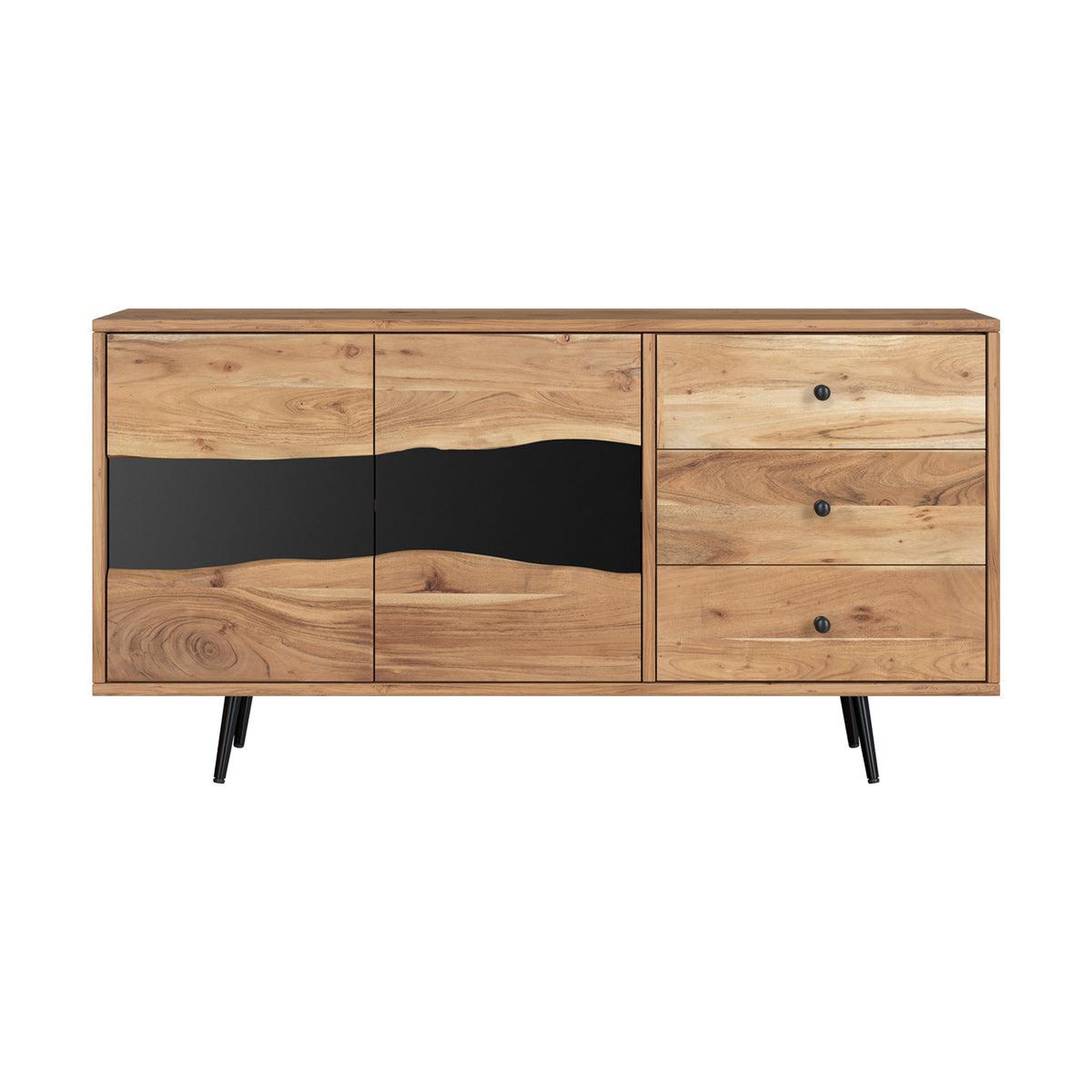 MAISON PAVANE Buffet en bois d'acacia massif et métal-alabama