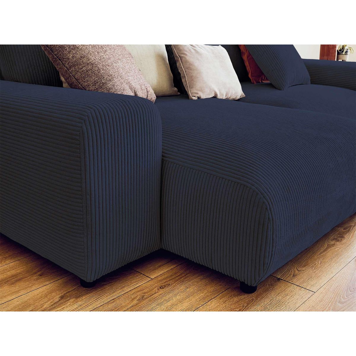 LISA DESIGN Garance - canapé d'angle réversible - 4 places - en velours côtelé