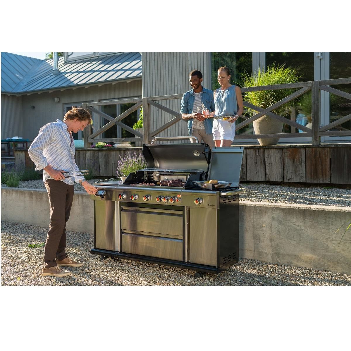 LANDMANN Barbecue gaz 7 brûleurs dont 1 latéral TRITON