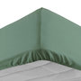 Voir la diapositive 1 : Paris Prix Drap Housse  Lina  140x190cm Vert Cèdre