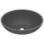 Voir la diapositive 2 : VIDAXL Lavabo ovale de luxe Gris fonce mat 40x33 cm Ceramique