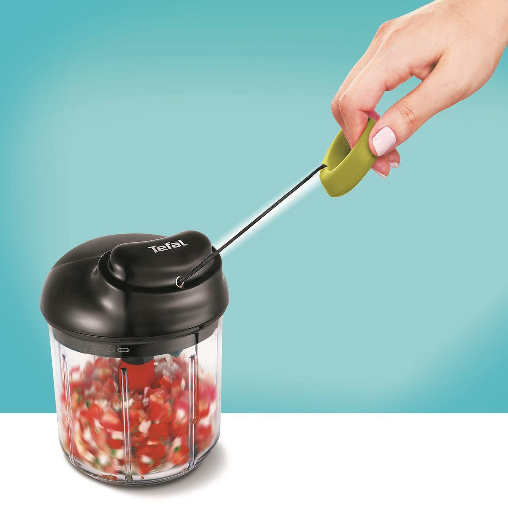 Voir la diapositive 3 : TEFAL Hachoir manuel et broyeur à glace 0,9 litres