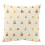 Paris Prix Coussin Déco Sapin  Floches  45x45cm Blanc