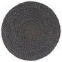 Voir la diapositive 2 : VIDAXL Napperons 6 pcs Gris fonce Plain 38 cm Rond Jute