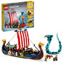 Voir la diapositive 2 : LEGO Creator 31132 La bateau viking et le serpent de Midgard, jouet à construire