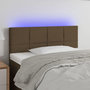 Voir la diapositive 1 : VIDAXL Tete de lit a LED Marron Fonce 90x5x78/88 cm Tissu
