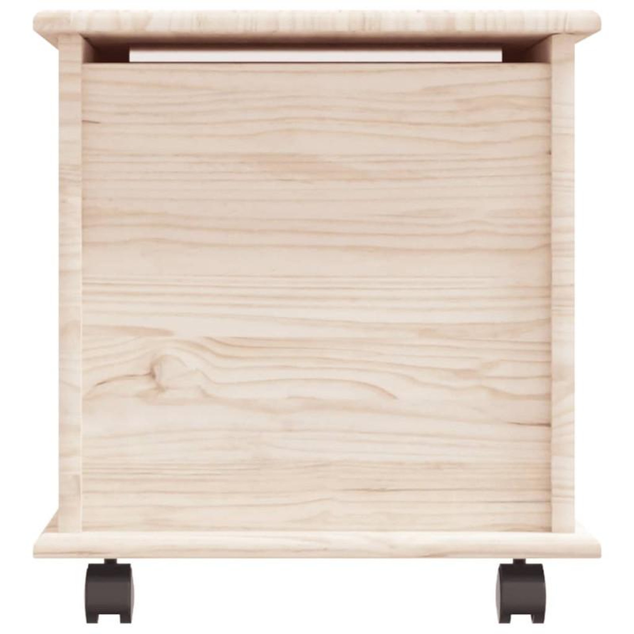 Voir la diapositive 5 : VIDAXL Coffre de rangement à roulettes ALTA 73x39,5x44 cm bois de pin