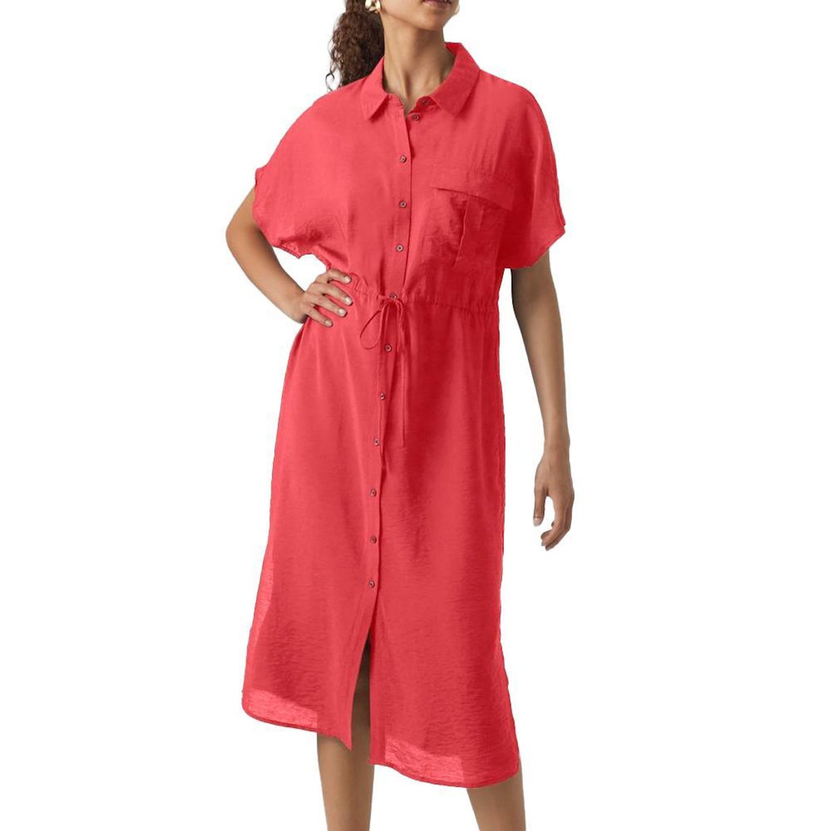 Vero Moda Robe Corail Femme Vero Moda Miris