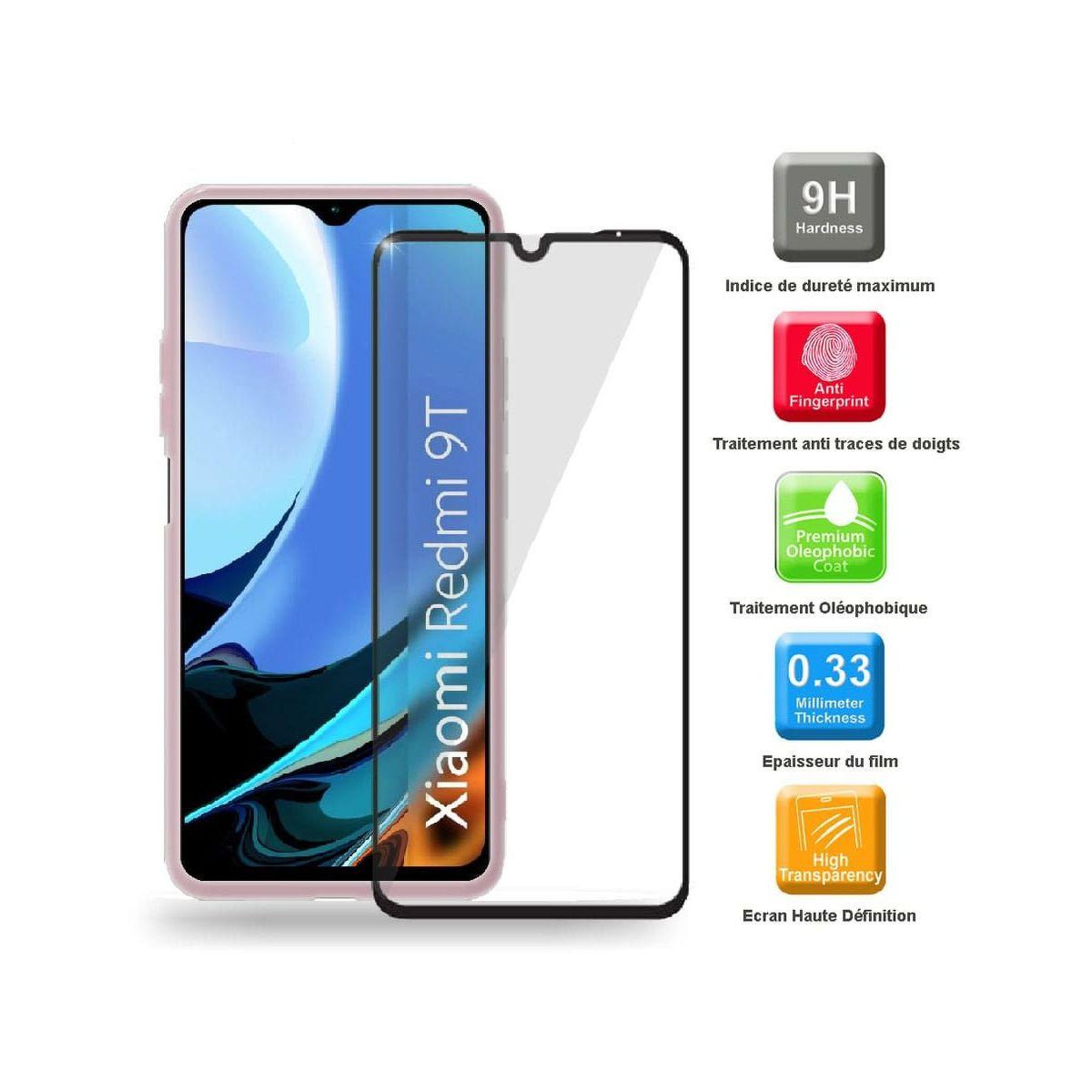 Voir la diapositive 3 : IBROZ Coque Xiaomi Redmi 9T Coque rose