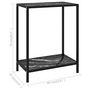 Voir la diapositive 6 : VIDAXL Table console Noir 60x35x75 cm Verre trempe