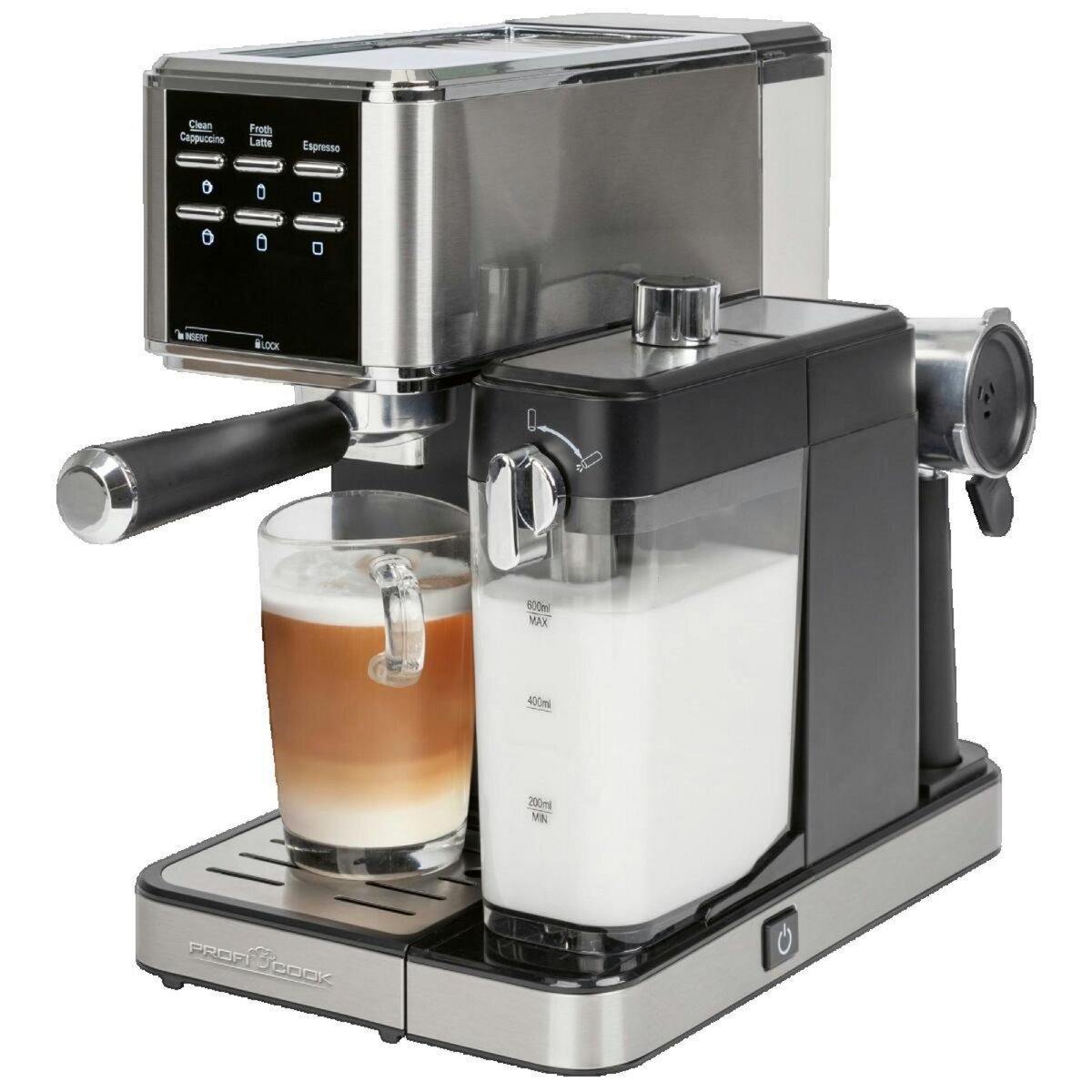 Profi Cook Machine à expresso Proficook PC-ES-KA 1266 acier inoxydable