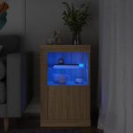 VIDAXL Armoire laterale avec lumieres LED chene sonoma