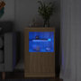 Voir la diapositive 1 : VIDAXL Armoire laterale avec lumieres LED chene sonoma