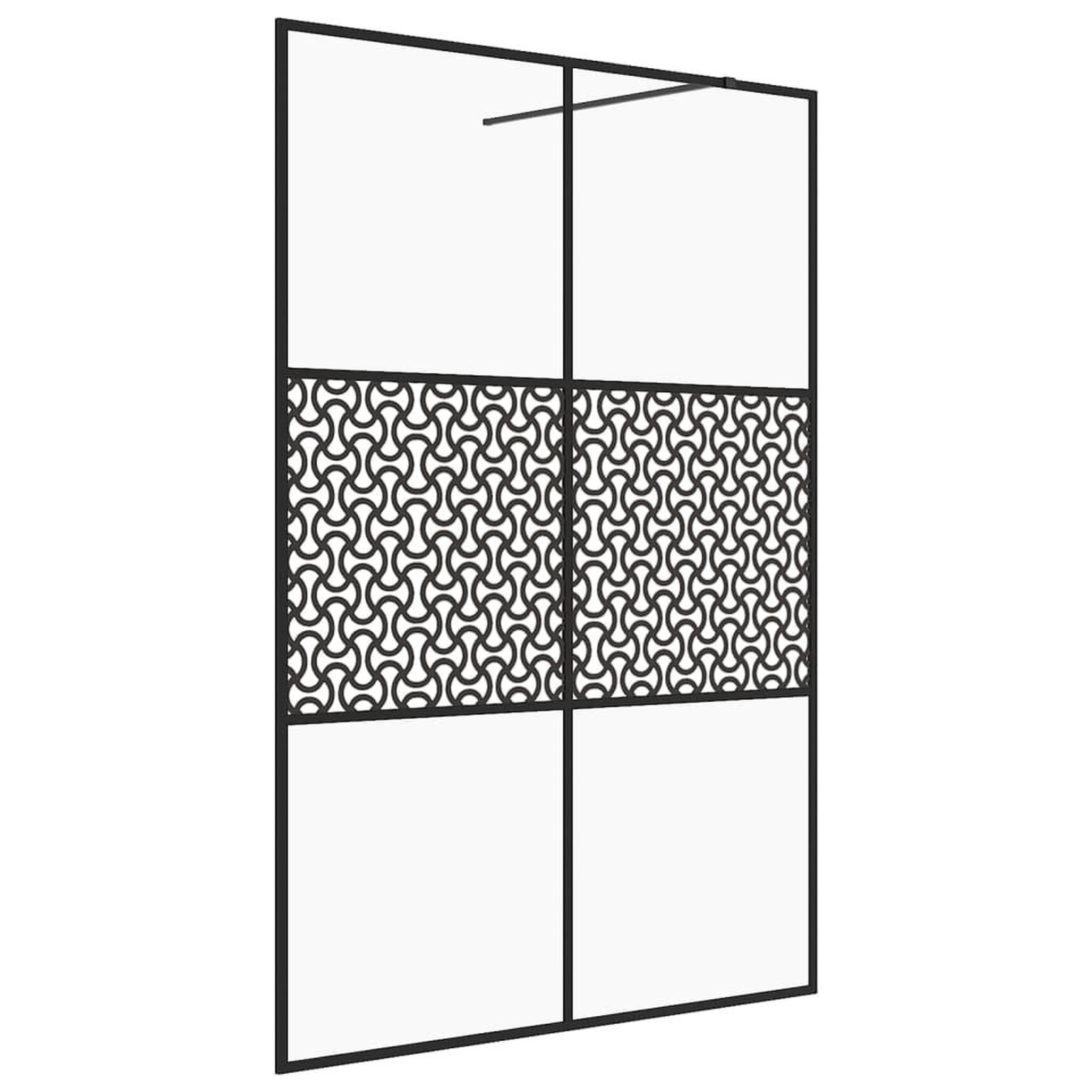 Voir la diapositive 2 : VIDAXL Paroi de douche avec verre ESG transparent 140x195 cm Noir