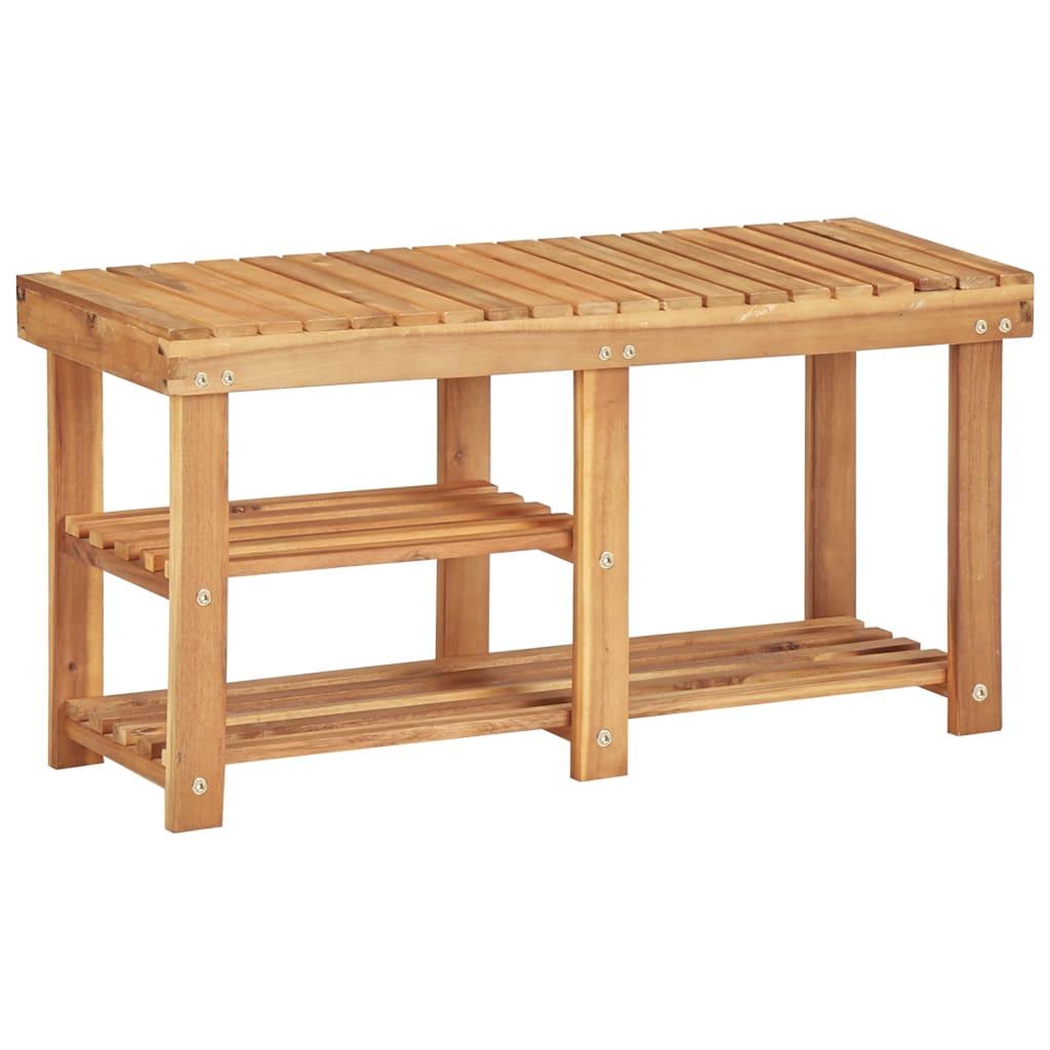VIDAXL Range-chaussures 90x32x46 cm bois d'acacia massif
