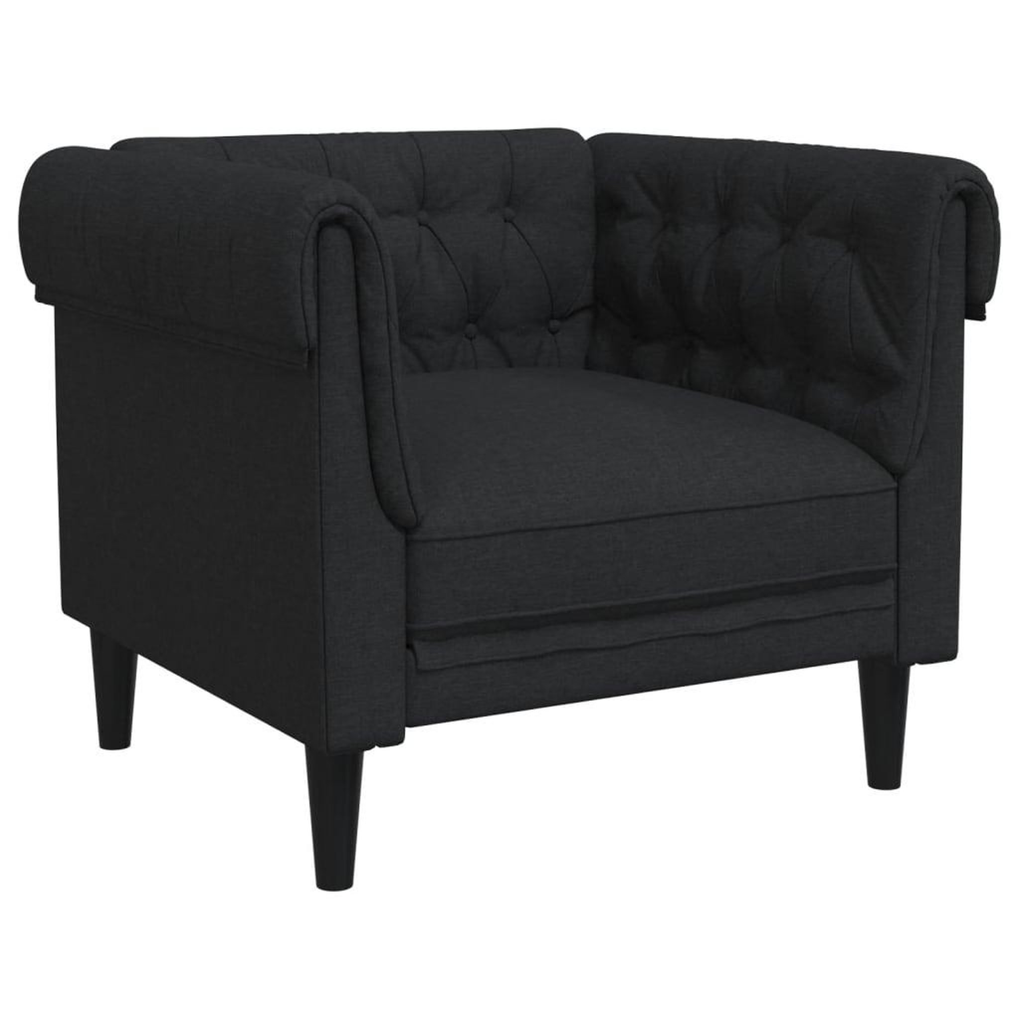 Voir la diapositive 4 : VIDAXL Ensemble de canapes 3 pcs noir tissu