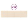 Voir la diapositive 2 : VIDAXL Panneaux muraux 12 pcs Creme 60x15 cm Velours 1,08 m^2