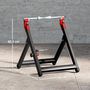 Voir la diapositive 3 : HOMCOM Équilibreuse moto pliable - équilibreuse manuelle de roues de moto - compatible jusqu'à 21 pouces - acier noir alu