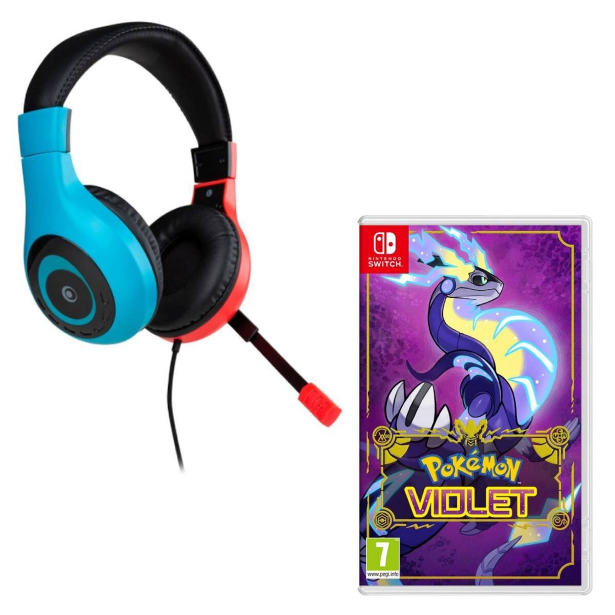 NINTENDO Pokémon Violet Nintendo Switch + Casque Gamer Filaire V1 Rouge et  Bleu Nintendo Switch pas cher 