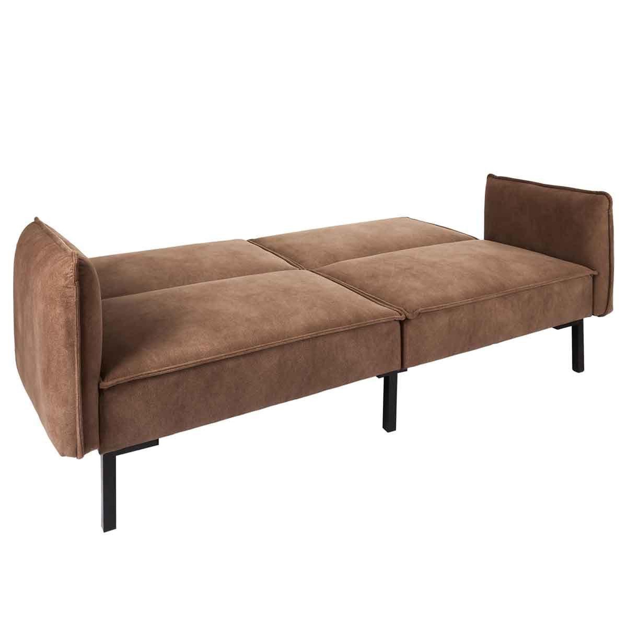 Voir la diapositive 4 : The Home Deco Factory Canapé club convertible  minota  198cm marron
