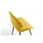 Voir la diapositive 6 : Lot de 2 chaises arrondies pieds métal noir LINE