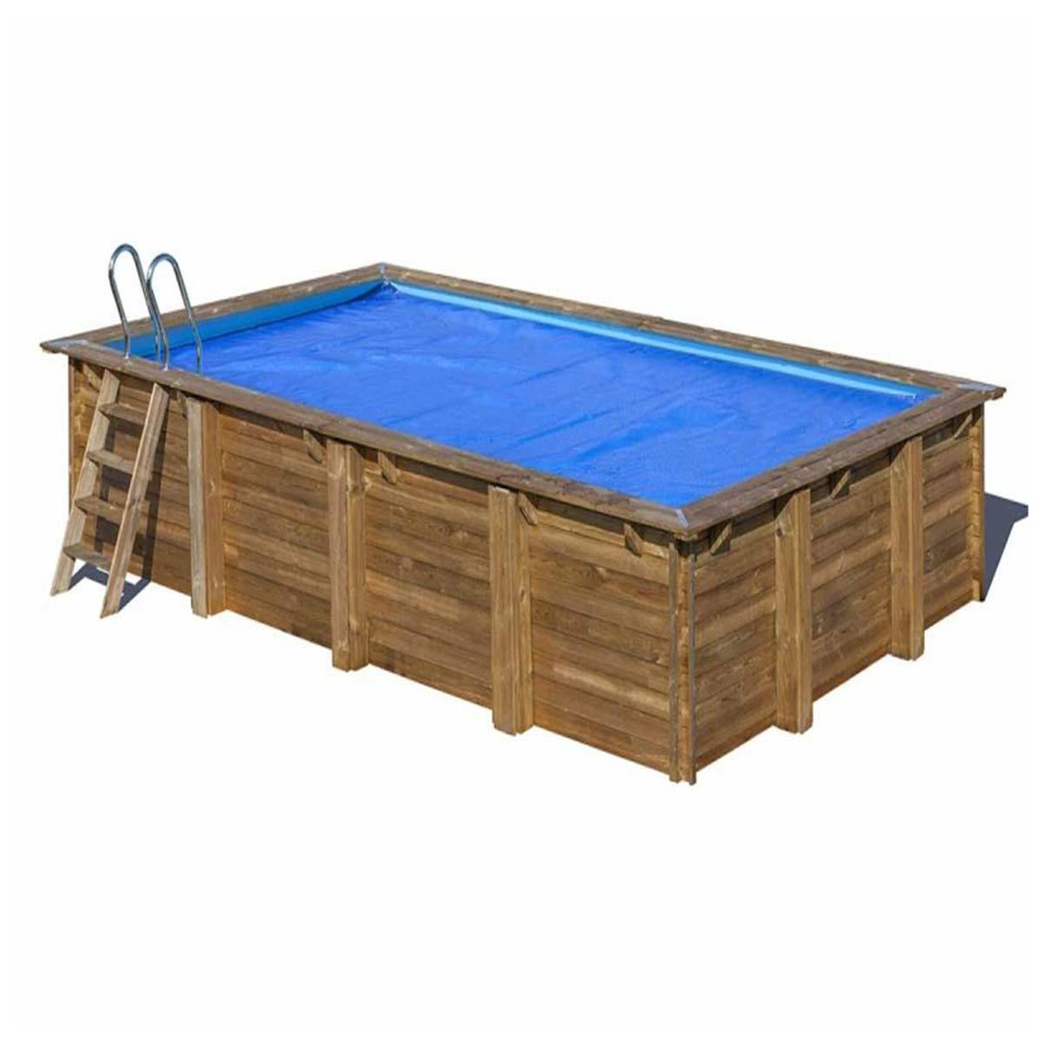 GRE Bâche à bulles pour piscine bois rectangulaire mango 6,18 x 3,20 m - gré