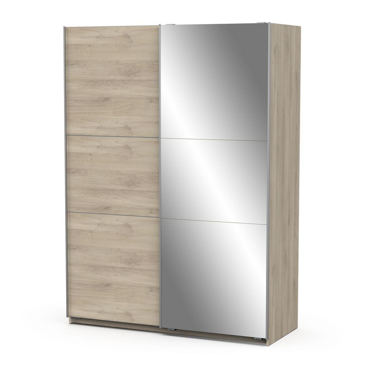 Armoire 2 portes coulissantes 1 miroir L150cm THIBAULT