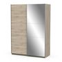 Voir la diapositive 2 : Armoire 2 portes coulissantes 1 miroir L150cm THIBAULT