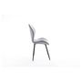 Voir la diapositive 2 : Lot de 2 chaises arrondies pieds métal noir LINE