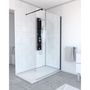 Voir la diapositive 1 : Paroi de douche à l'italienne profil noir 120x200 cm - PARMA 2 BLACK 120