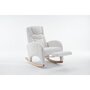 Voir la diapositive 5 : MERAX Fauteuil à Bascule Rocking Chair Avec Repose-pieds Extensible Blanc