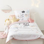 Voir la diapositive 1 : ATMOSPHERA Housse de couette enfant 140x200 Licorne + taie 100% coton 57 fils