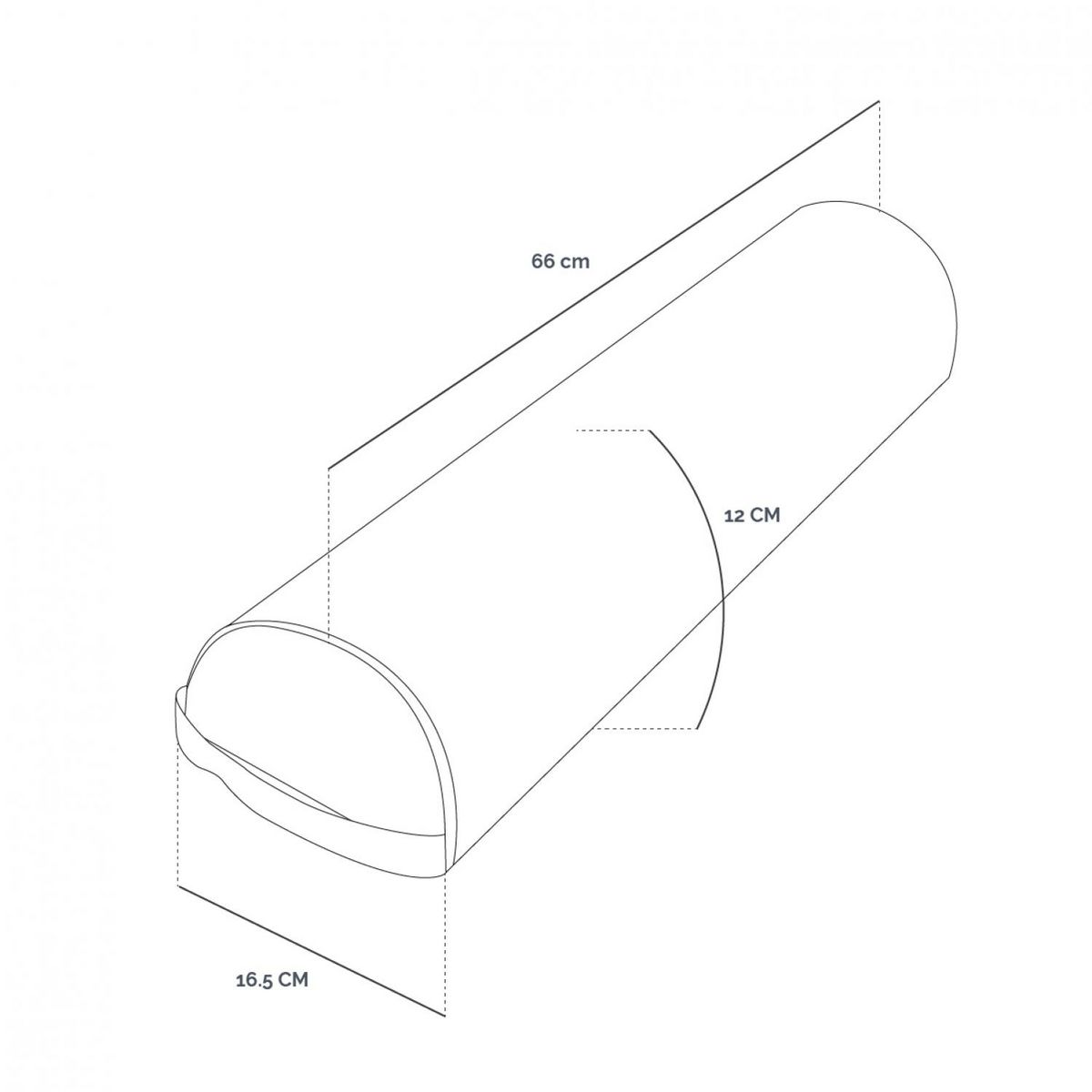 VIVEZEN Coussin de nuque 3/4 rond pour table de massage, rouleau de positionnement - Noir