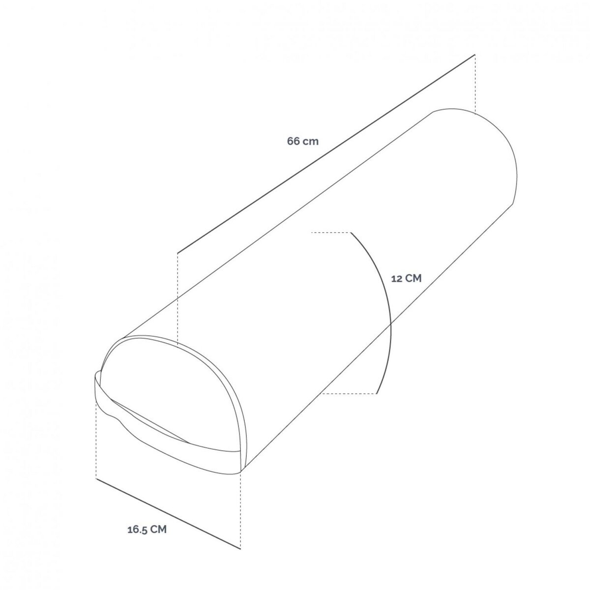 VIVEZEN Coussin de nuque 3/4 rond pour table de massage, rouleau de positionnement - Noir