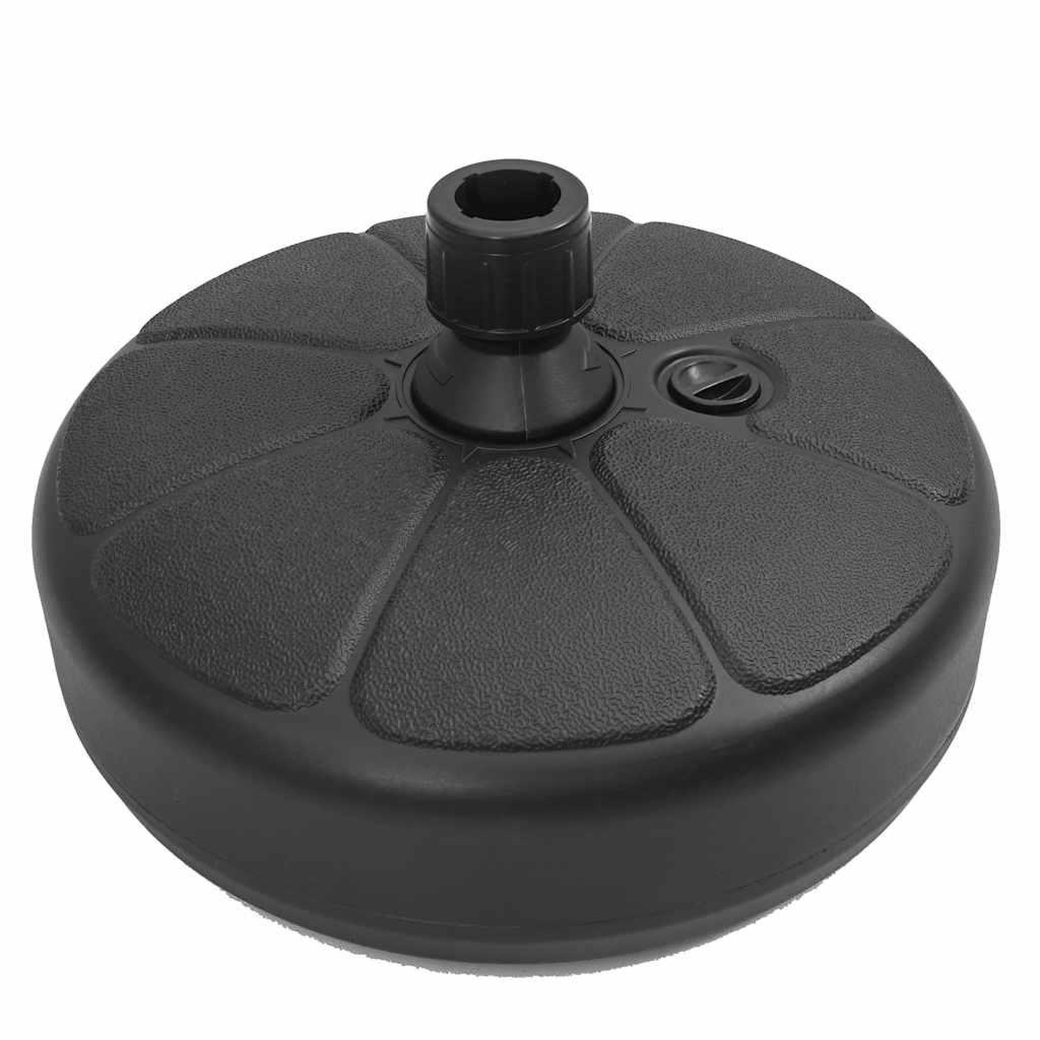 Voir la diapositive 5 : VIDAXL Socle de parasol rempli de sable/d'eau 15 l noir