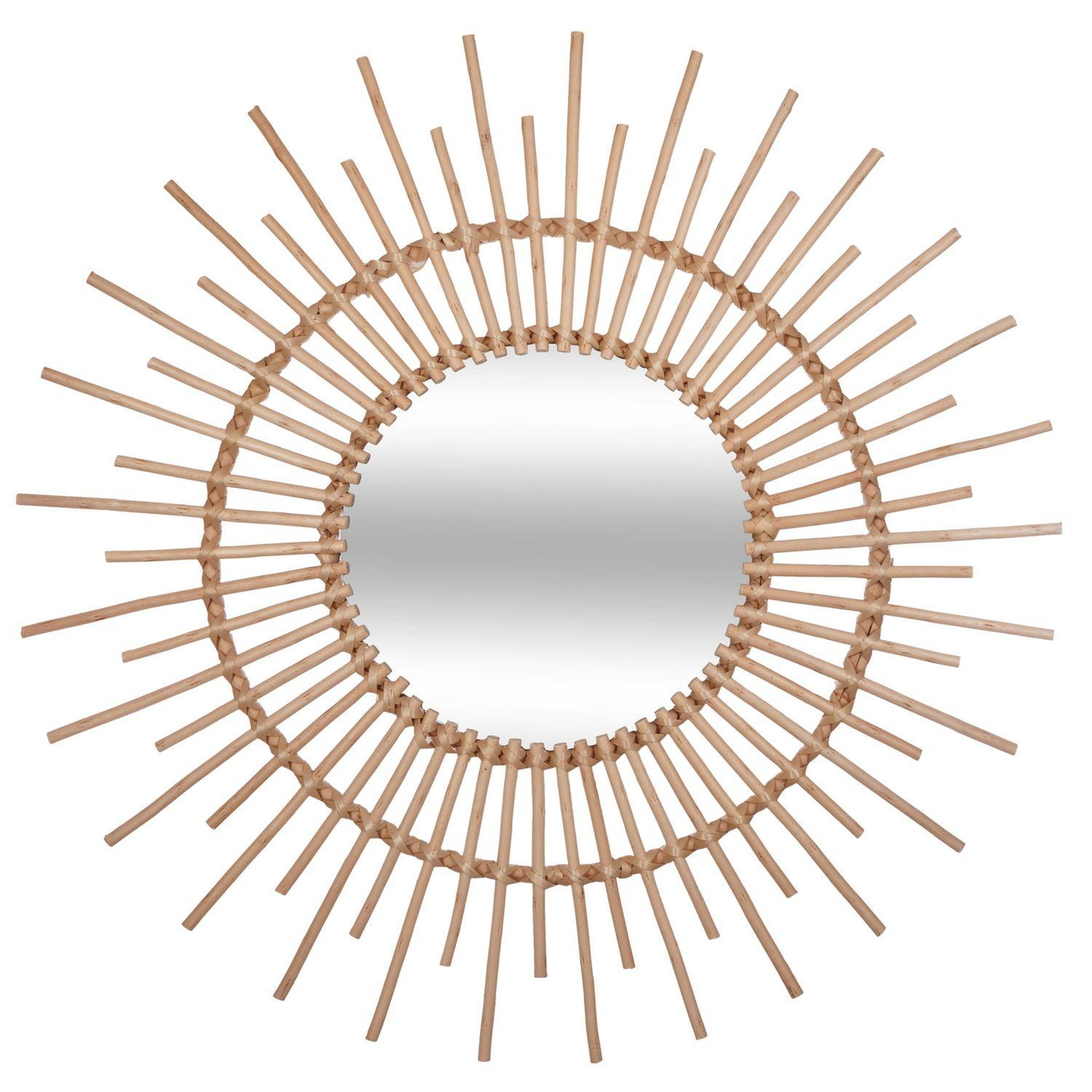ATMOSPHERA Miroir mural rotin scandi Universalis - Diam. 76 cm