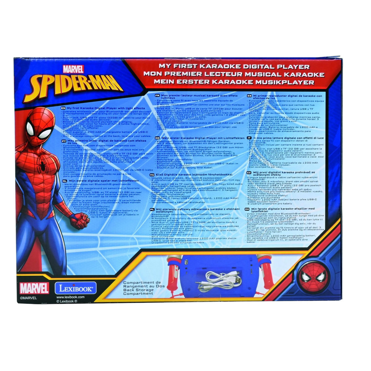 Lexibook Enceinte Bluetooth Spider-Man avec Micros