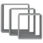 Voir la diapositive 5 : VIDAXL Etageres murales sous forme de cube 3 pcs Gris MDF