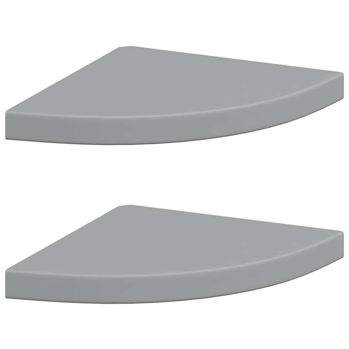 VIDAXL Etageres d'angle flottantes 2 pcs gris 35x35x3,8 cm MDF