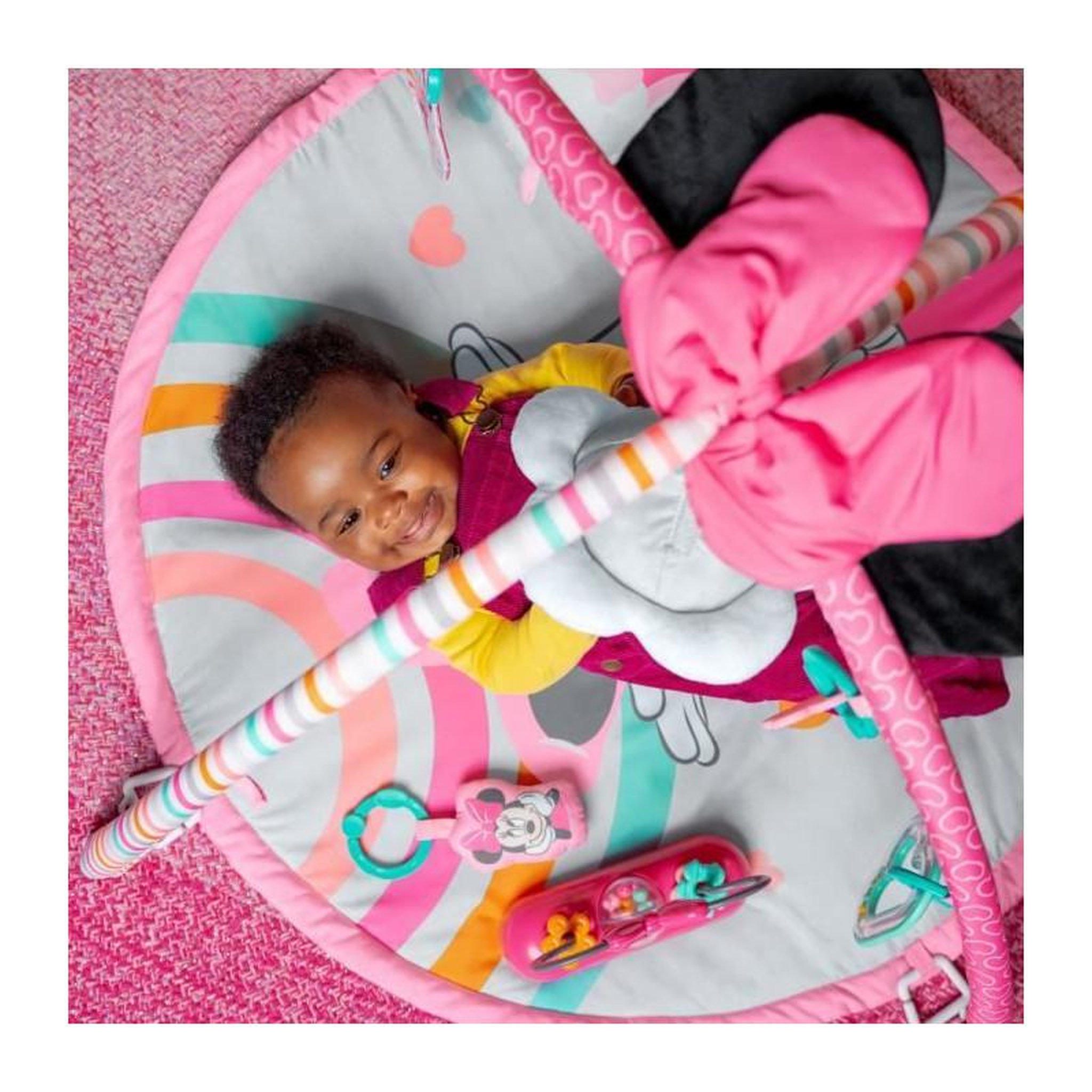 Voir la diapositive 3 : Bright Starts Tapis d'éveil Bright Starts Disney Baby Minnie Mouse rose
