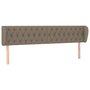 Voir la diapositive 2 : VIDAXL Tete de lit avec oreilles Taupe 203x23x78/88 cm Tissu