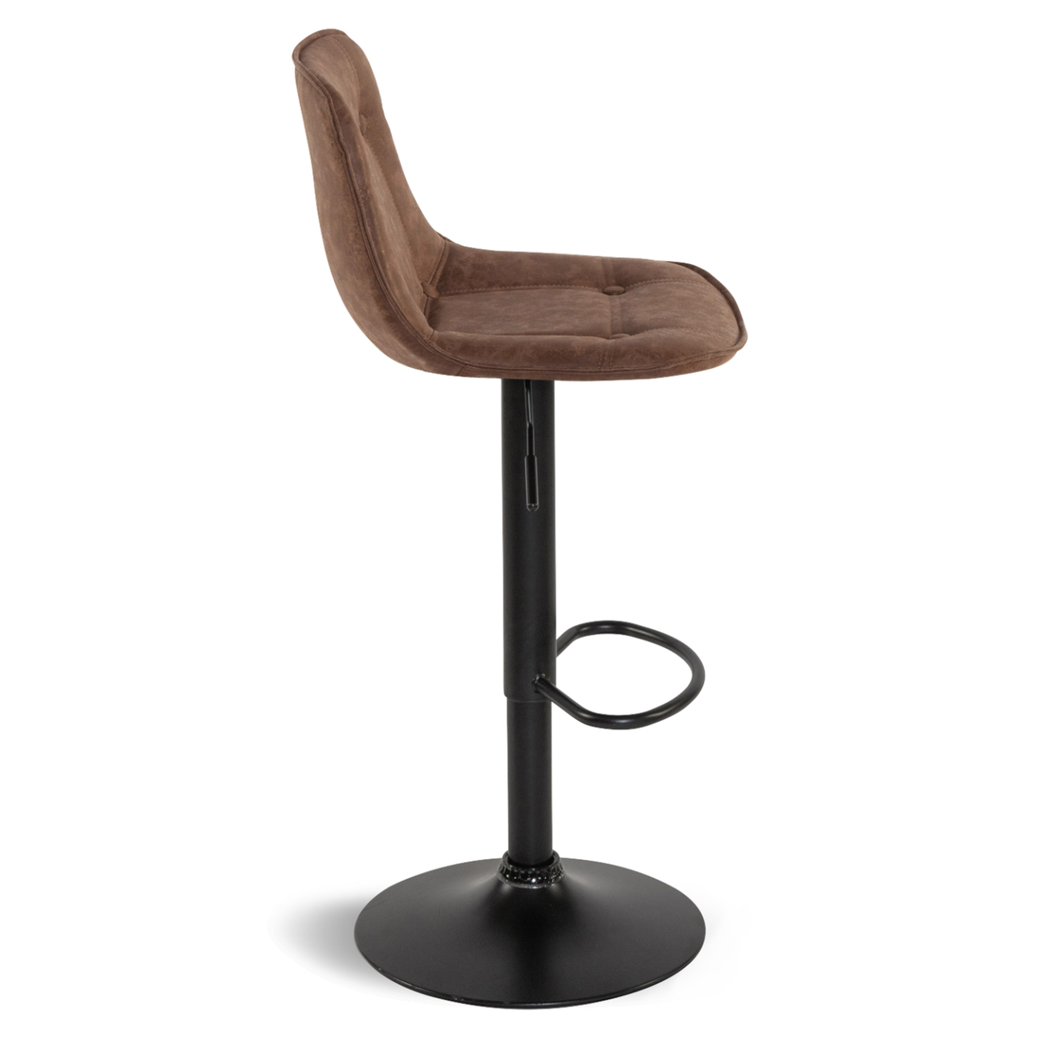 Voir la diapositive 4 : ID MARKET Lot de 4 tabourets de bar denver marron vintage
