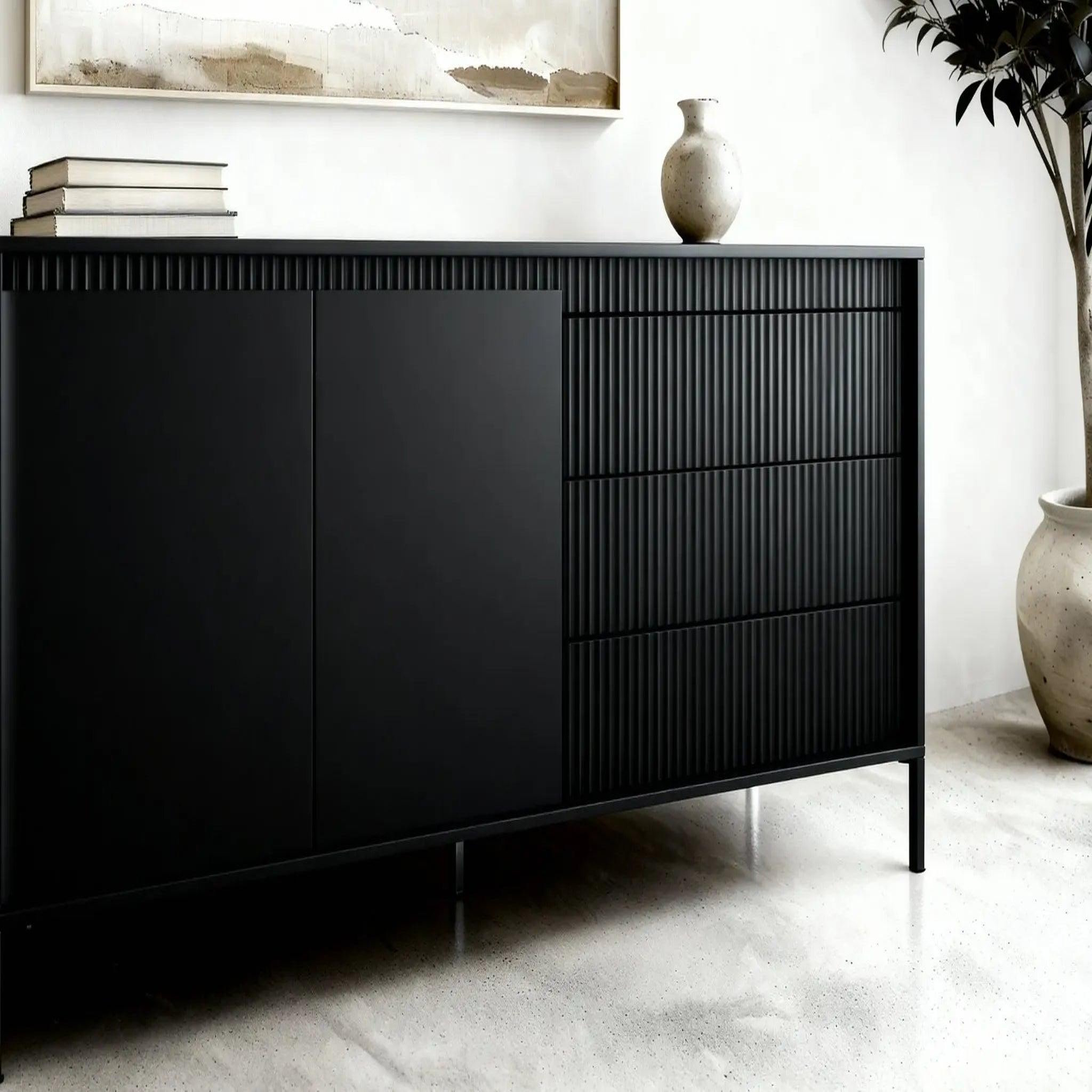 Voir la diapositive 5 : CASANOVA PARIS ALINA - Buffet 187cmpieds en métal