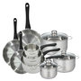Voir la diapositive 1 : Fackelmann Set de 3 poêles 20 24 28 cm, 3 casseroles 12 16 20 cm et 3 faitouts 16, 20 et 24 cm en inox Fackelmann Geneva