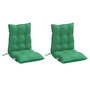 Voir la diapositive 3 : VIDAXL Coussins de chaise a dossier bas lot de 2 vert tissu oxford
