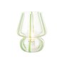 Voir la diapositive 2 : Paris Prix Lampe à Poser Rayures en Verre  Ophelie  19cm Vert